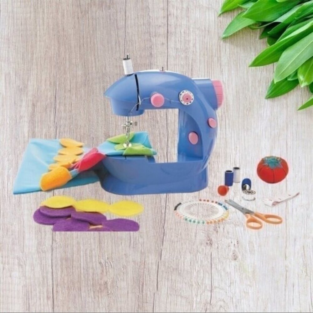 ALEX Toys Sew Fun Beginner Sewing Machine with Rainbow Dot Pillow Kit